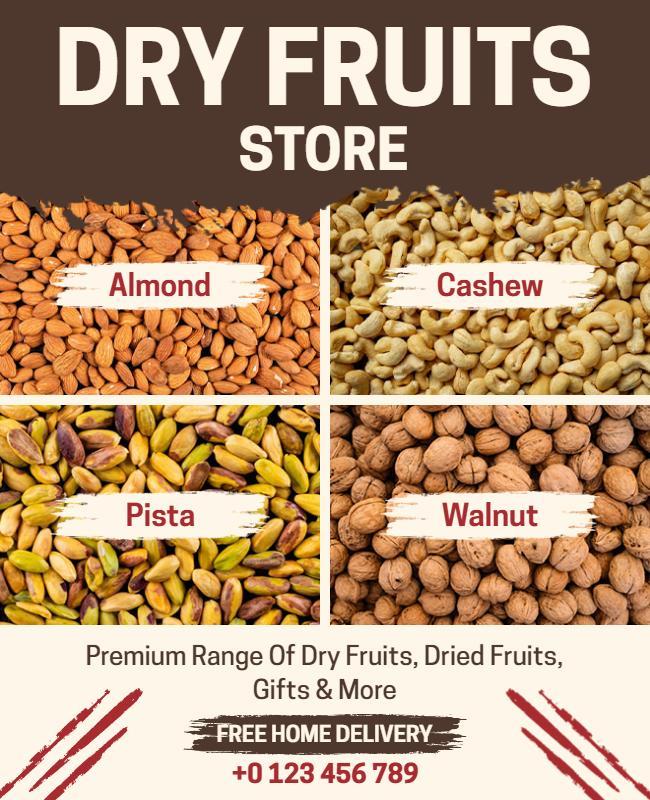 Dry Fruits Store Flyer Designs Template