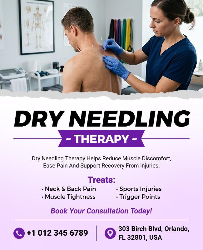 Dry Needling Therapy Flyer Template