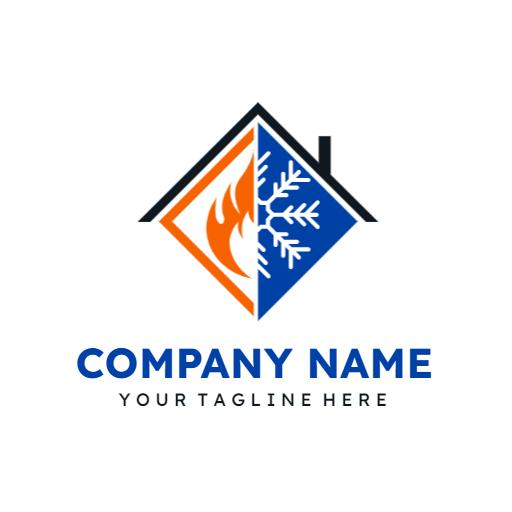 Dual Element House Design Showcasing Insulation Features Logo Template