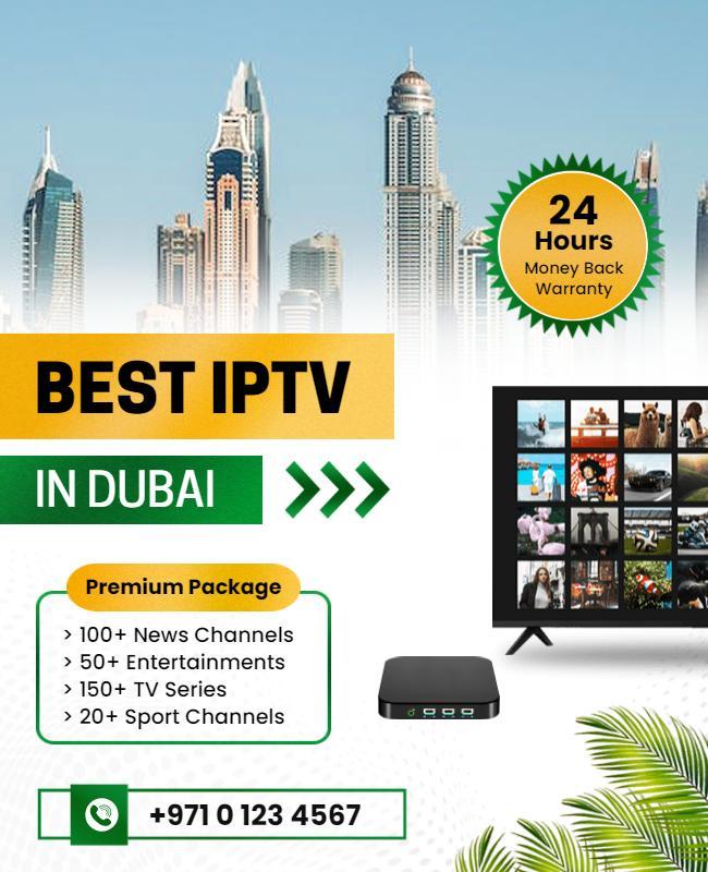 Dubai Iptv Entertainment Package Flyer Template