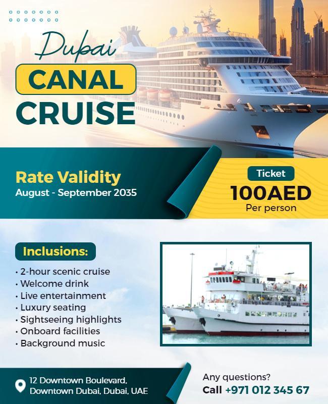 Dubai Scenic Canal Cruise Flyer Template