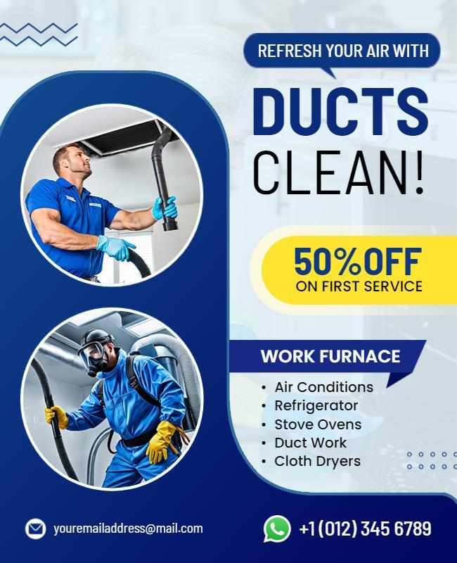 Duct Cleaning Service Promotional Flyer Template