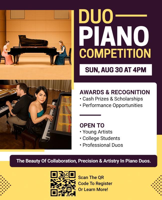 Duo Piano Competition Event Flyer Template