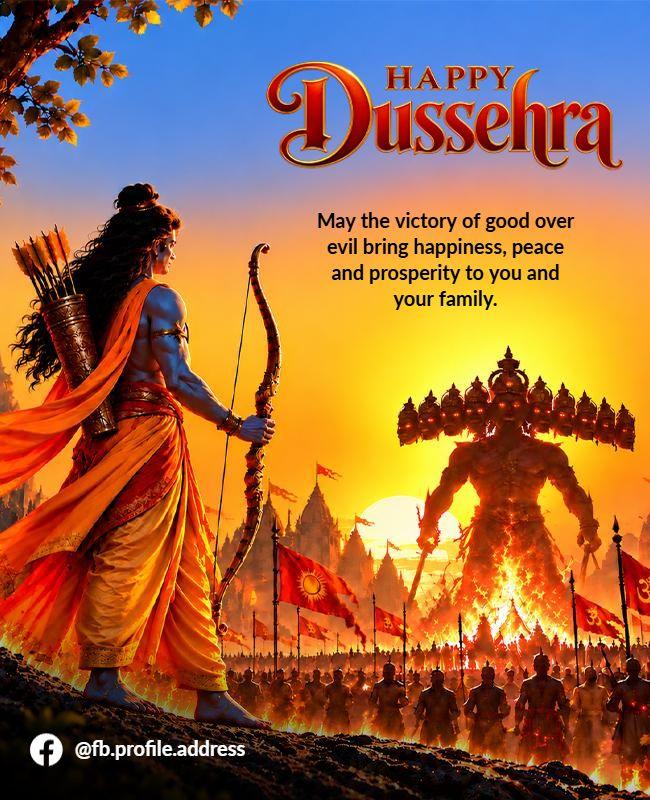 Dussehra Festival Greeting Flyer Template
