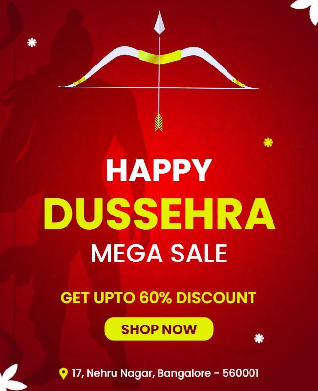 Dussehra Mega Sale Event Flyer Template