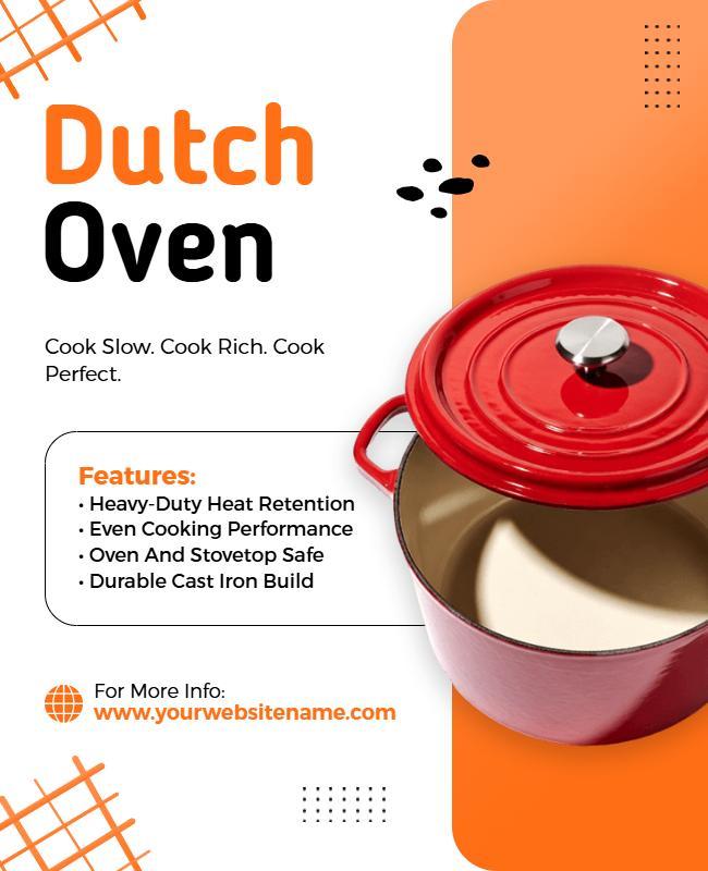 Dutch Oven Product Flyer Template