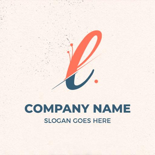 Dynamic Abstract Red and Blue L Letter Design Logo Template