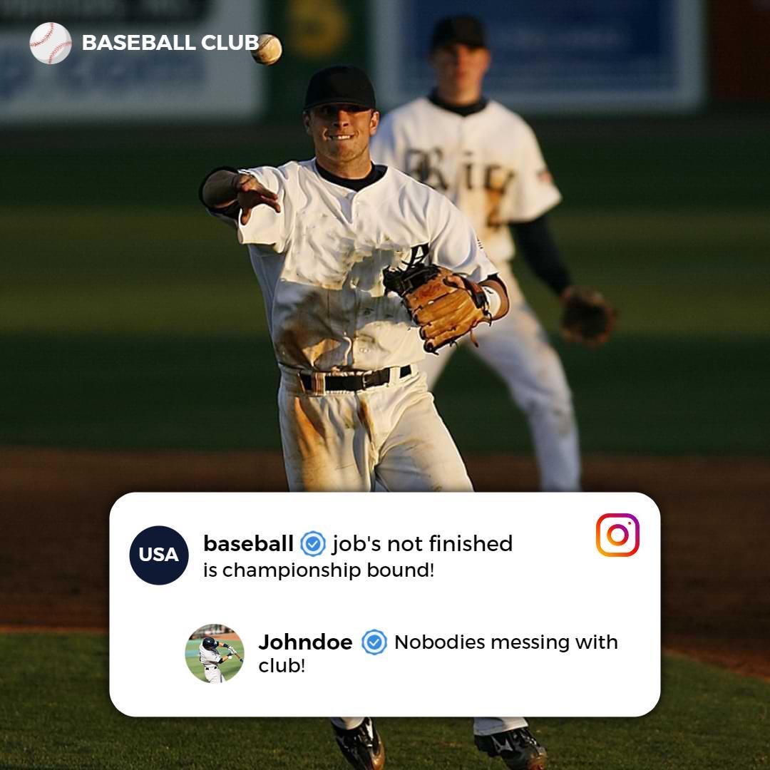 Dynamic Action-Packed Baseball Championship Team Poster Template