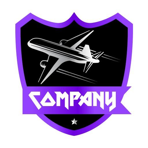 Dynamic Airplane Flight Design Representing Logistics Company Logo Template