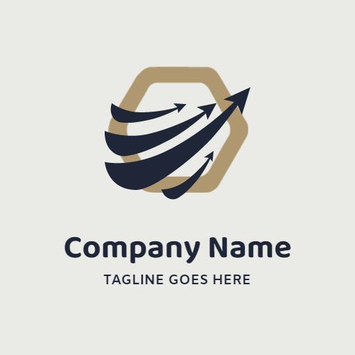 Dynamic Arrows Representing Growth in Finance Sector Logo Template