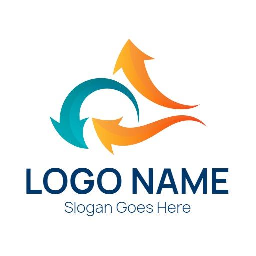 Dynamic Arrows Symbolizing Efficient Logistics Solutions Logo Template