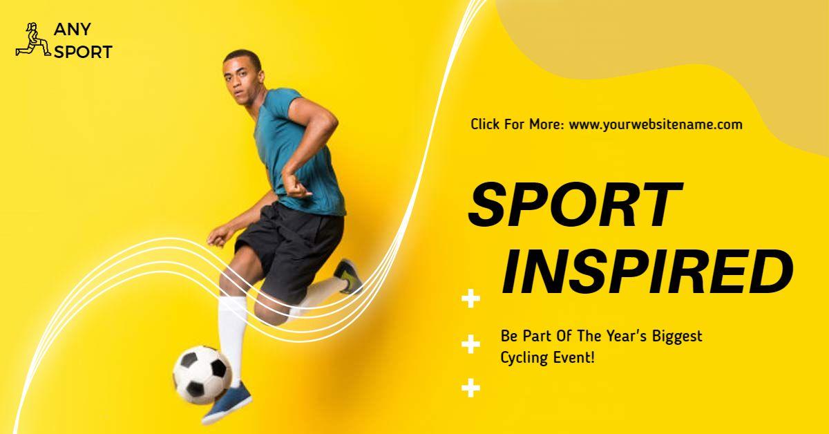 Dynamic Athlete Kicking Soccer Ball for Sports Promotion Banner Template