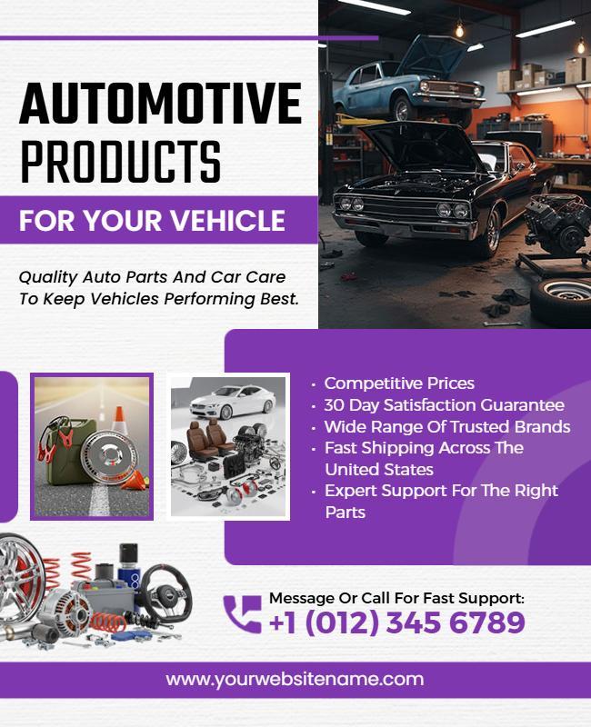 Dynamic Automotive Parts and Service Deals Flyer Template