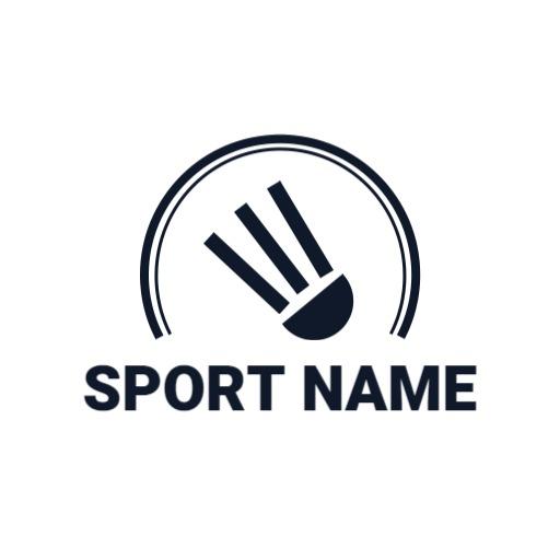 Dynamic Badminton Shuttlecock Design for Sports Logo Template