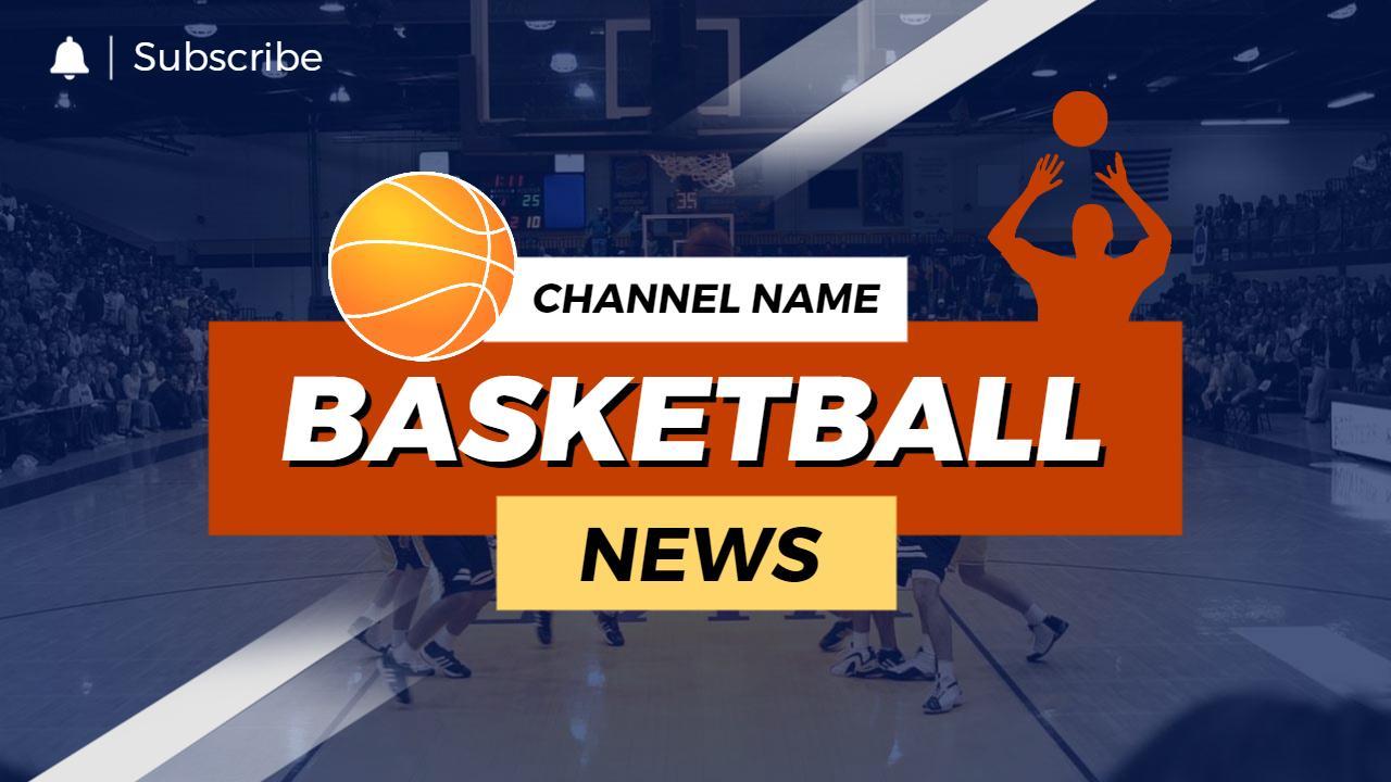Dynamic Basketball Highlights News YouTube Thumbnail Template