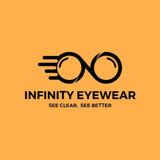 Dynamic Black and Orange Eyewear Enhancing Vision Logo Template