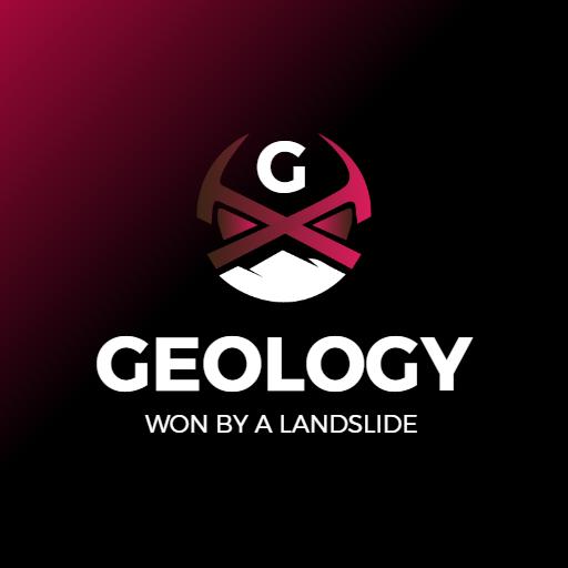 Dynamic Black and Pink Geology Design Featuring Landform Logo Template