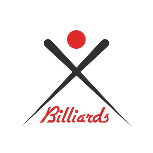 Dynamic Black and Red Billiards Sports Action Logo Template