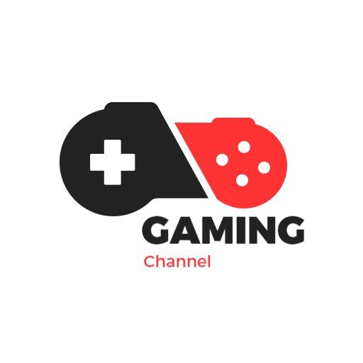 Dynamic Black and Red Game Controller YouTube Channel Logo Template
