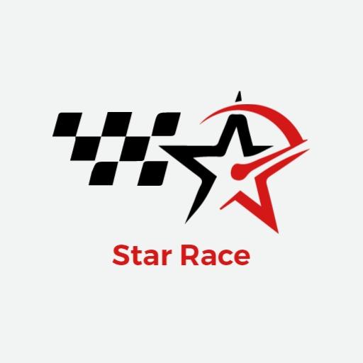 Dynamic Black and Red Racing Logo Featuring Star Elements Logo Template