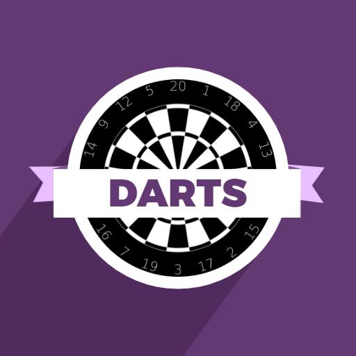 Dynamic Black and White Dartboard Design for Darts Logo Template