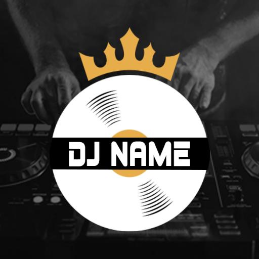 Dynamic Black and White DJ Mixing Music Logo Template