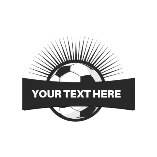 Dynamic Black and White Football Design Featuring a Soccer Ball Logo Template