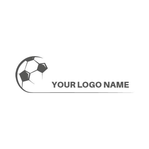 Dynamic Black and White Football Design Logo Template