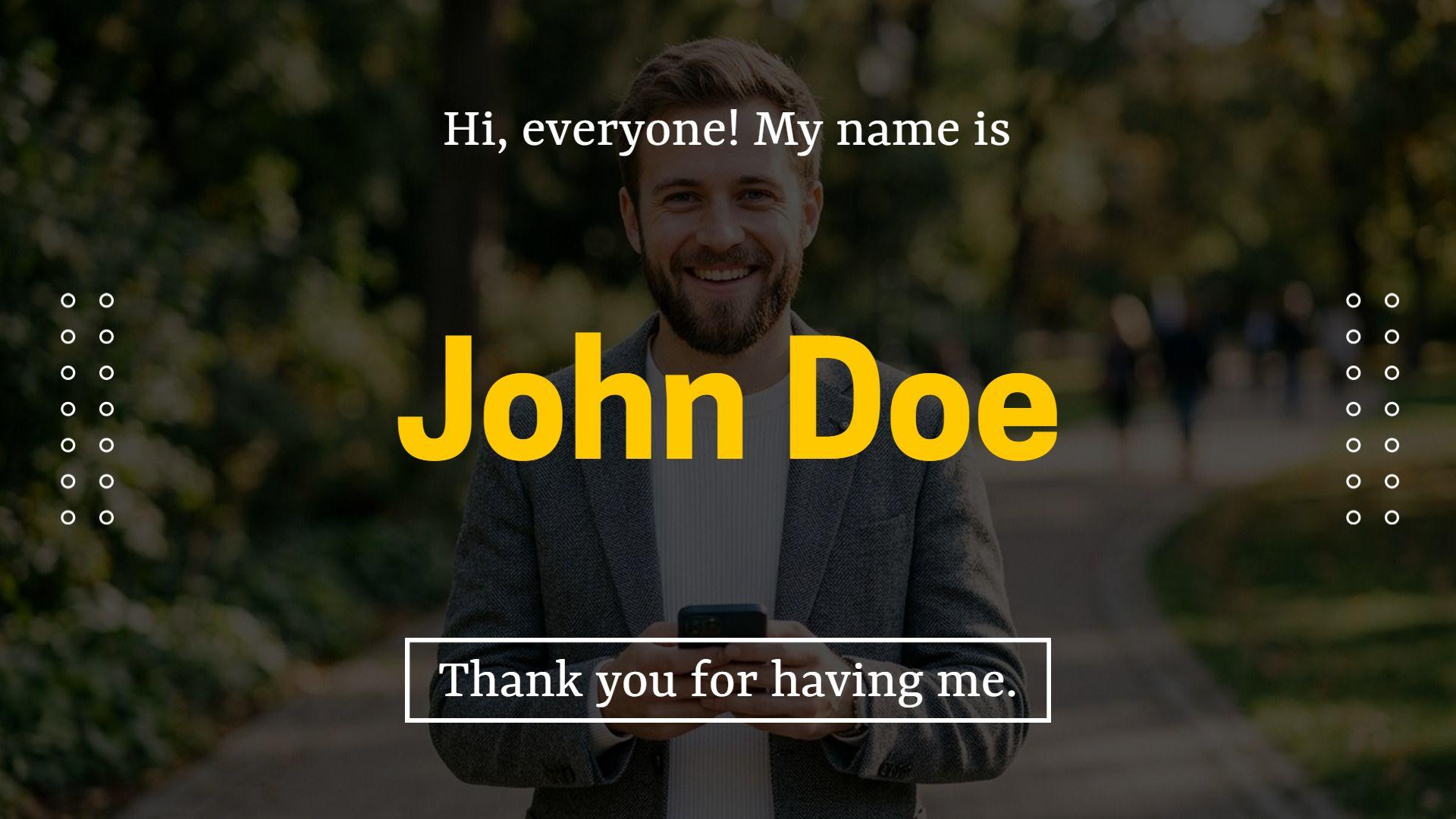 Dynamic Black and Yellow Sales Introduction Presentation Template