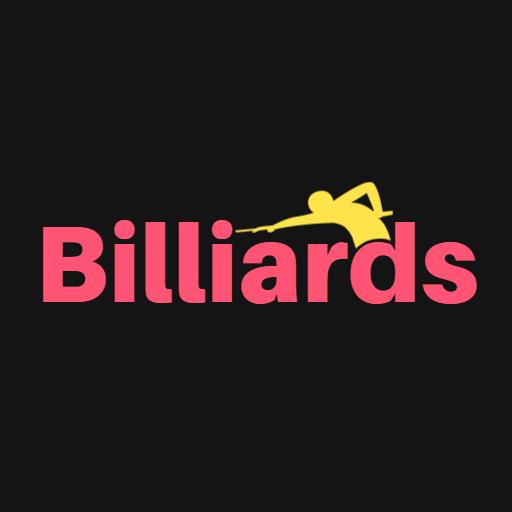 Dynamic Black Background with Colorful Billiards Logo Template