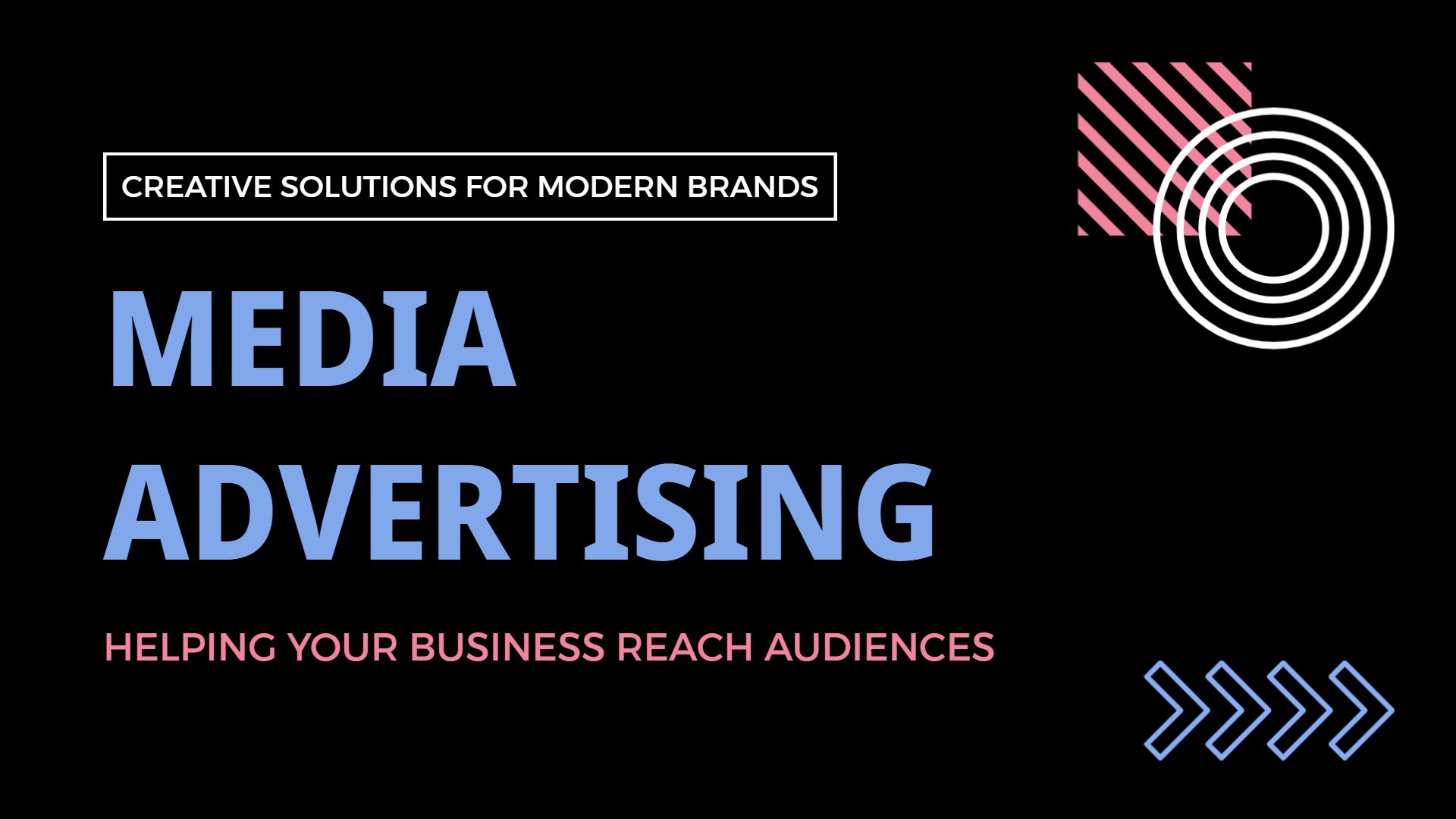 Dynamic Black Media Advertising Strategy Overview Presentation Template