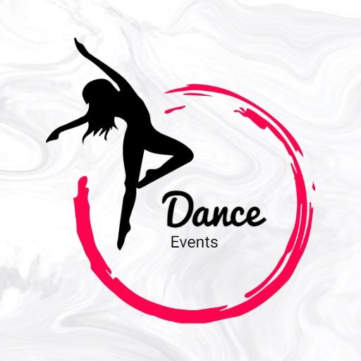 Dynamic Black Silhouette in Pink Circle for Dance Events Logo Template