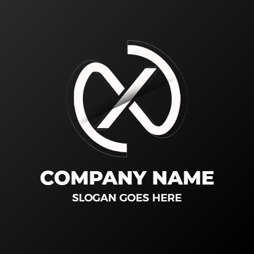 Dynamic Black X Letter Logo Design with Professional Impact Logo Template