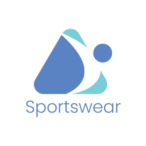 Dynamic Blue and Light Teal Sportswear for Active Lifestyle Logo Template