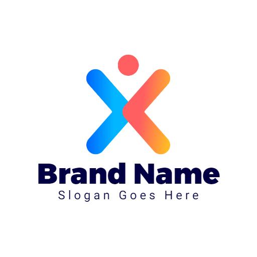 Dynamic Blue and Orange Abstract Business Concept Logo Template