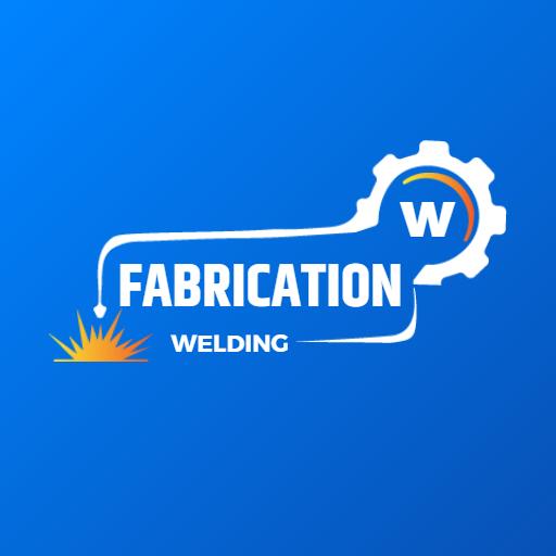 Dynamic Blue and Orange Gear Design Representing Welding Logo Template