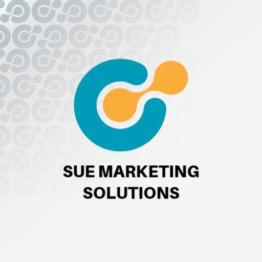 Dynamic Blue and Orange Logo Representing Marketing Solutions Logo Template