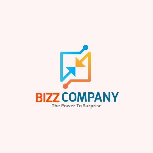 Dynamic Blue and Orange Modern Company Branding Logo Template
