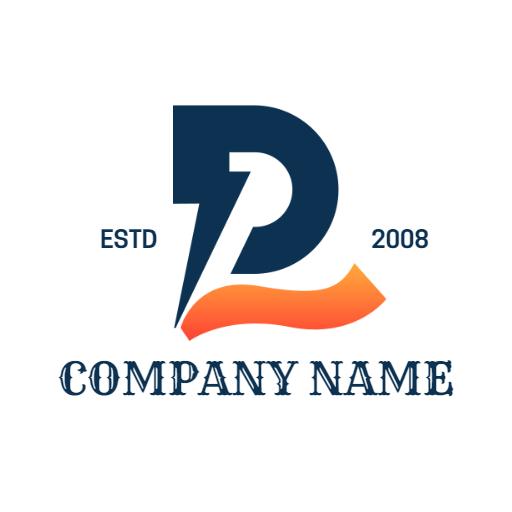 Dynamic Blue and Orange Printing Solutions for Your Business Logo Template