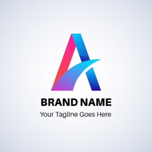 Dynamic Blue and Pink Gradient Logo Representing Business Growth Logo Template