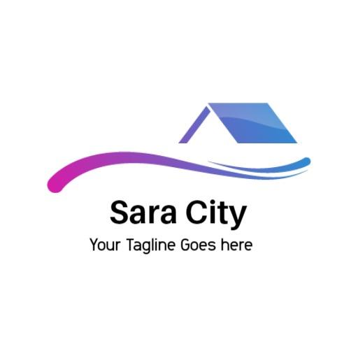 Dynamic Blue and Purple Design Representing Urban Living City Logo Template