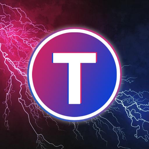 Dynamic Blue and Purple Lightning Inspired Alphabet Logo Template