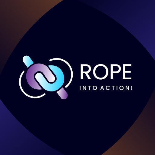 Dynamic Blue and Purple Rope Design Representing Action Logo Template