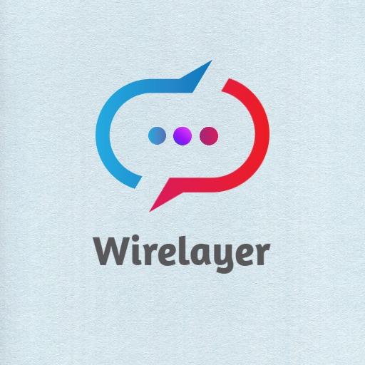 Dynamic Blue and Red Chat Bubbles Enhancing Communication Logo Template