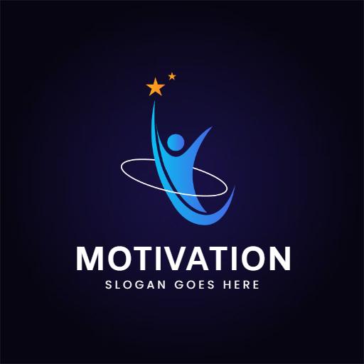 Dynamic Blue and Yellow Design for Motivation Logo Template