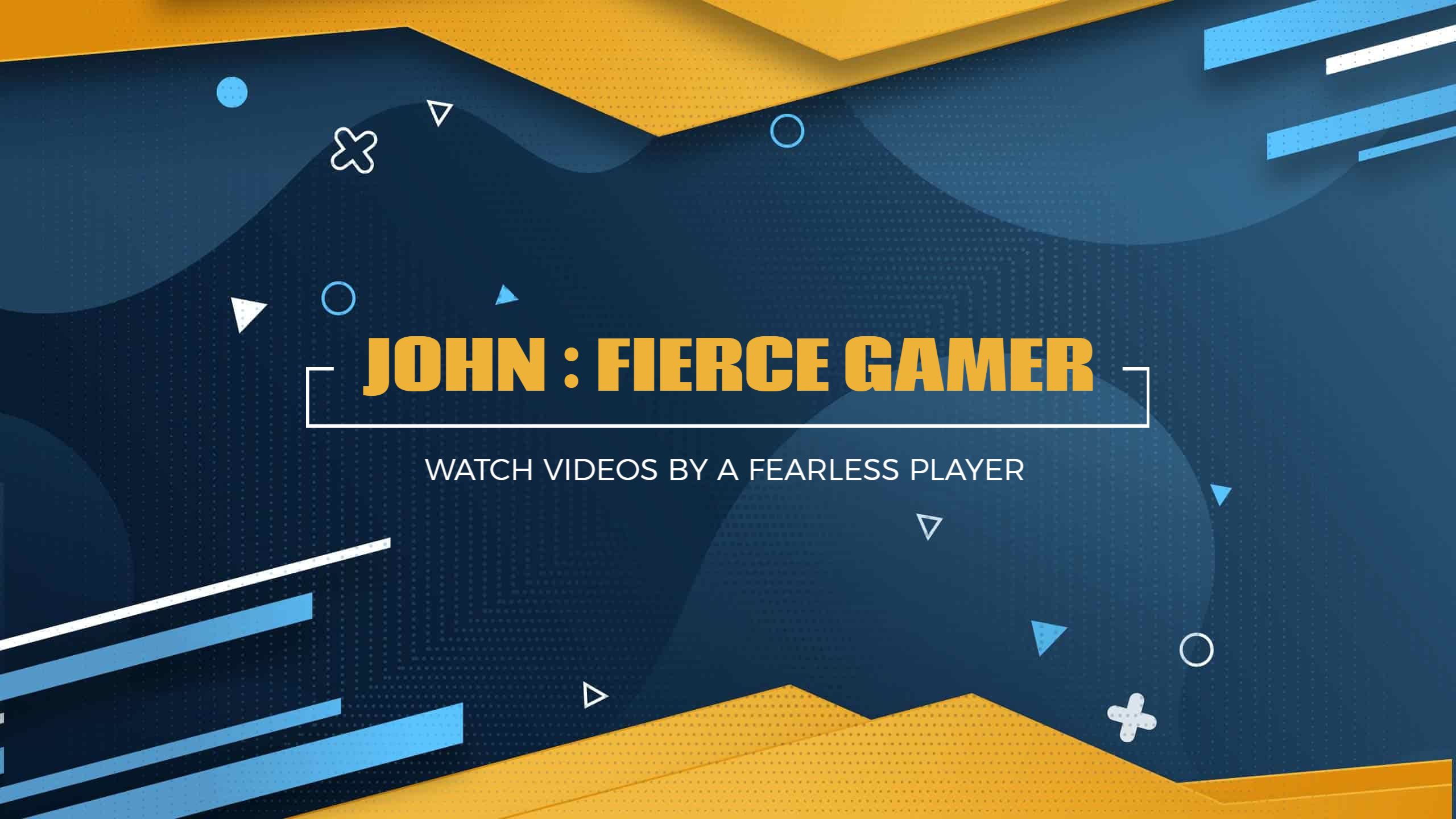 Dynamic Blue and Yellow Gaming Experience Channel Banner Template