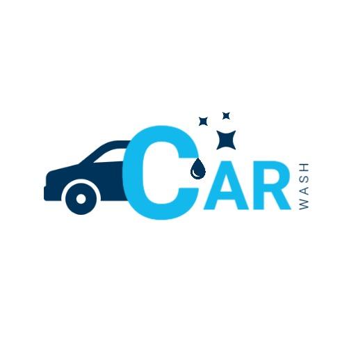 Dynamic Blue Car Illustrating Refreshing Car Wash Logo Template