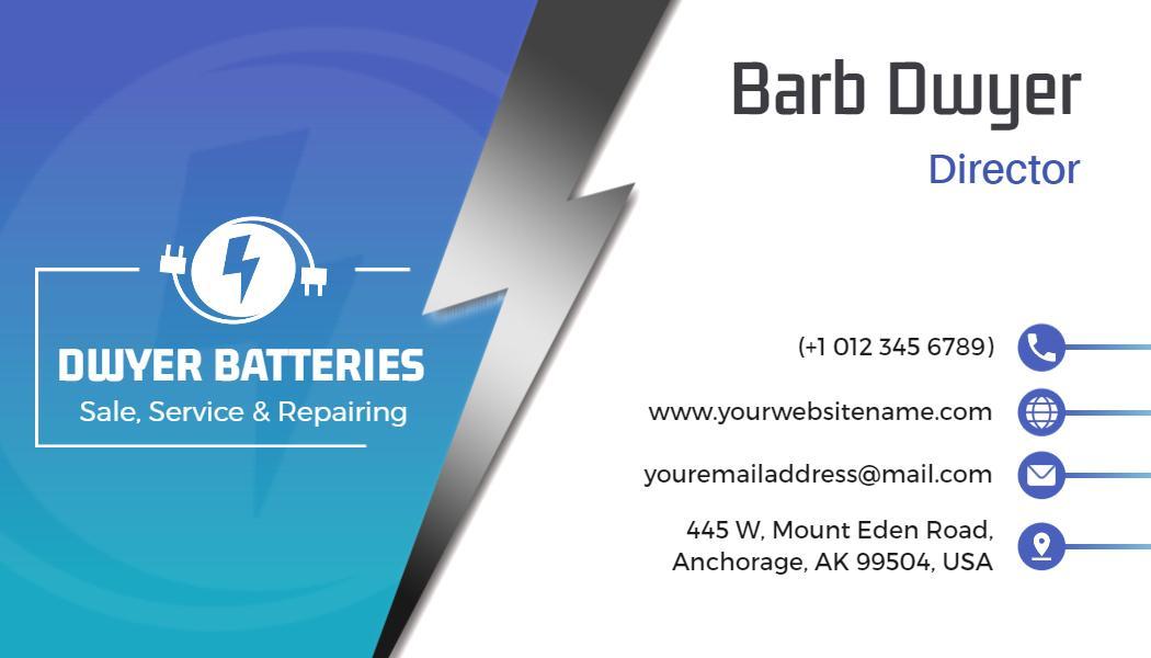 Dynamic Blue Electrical Service Visiting Card Template