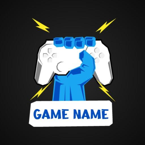 Dynamic Blue Fist Holding a Game Controller Gaming Logo Template