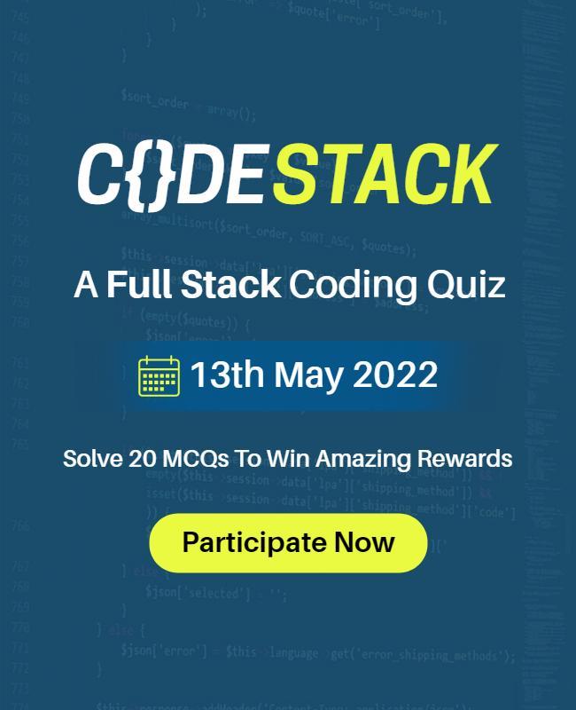 Dynamic Blue Full Stack Coding Quiz Announcement Poster Template
